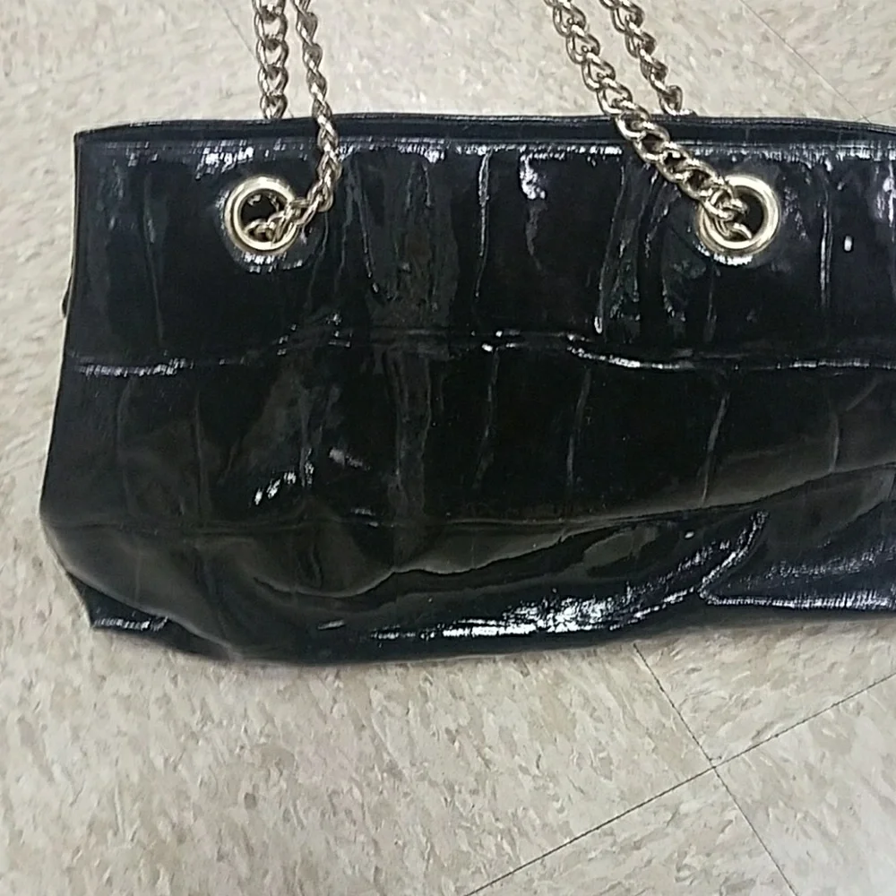 Kate Spade black purse with chain‎ handles